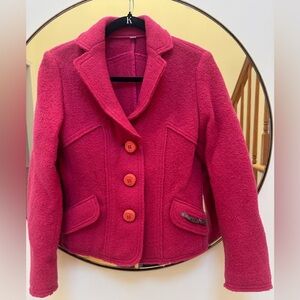 Moschino Vibrant Pink Wool Jacket